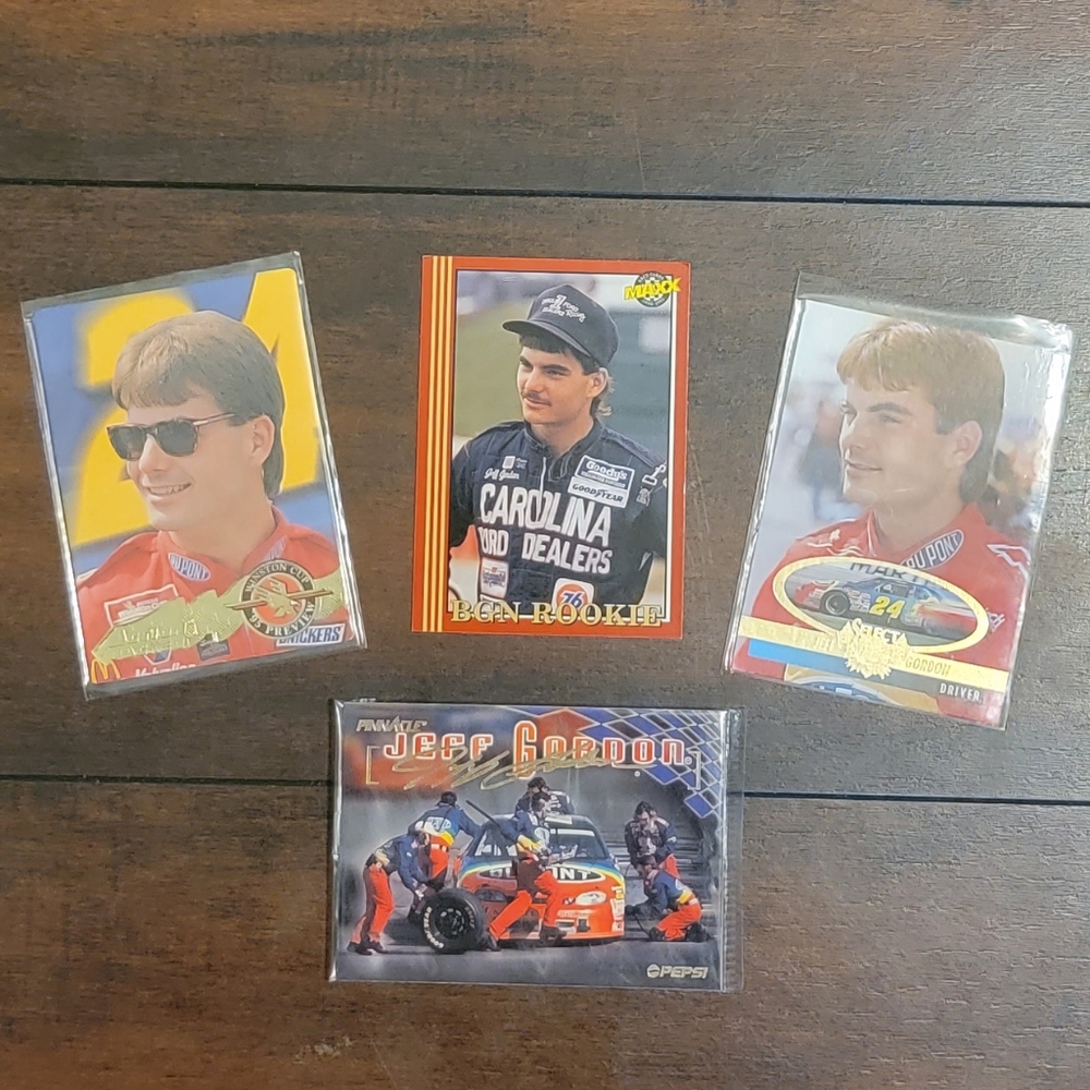 Set of 4 Jeff Gordon Trading Cards
